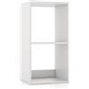 GIANTEX Scaffale per libri con 2/3/4/6 cubi aperti, libreria compatta combinabile, con kit antiribaltamento, mensola modulare di esposizione moderna per soggiorno, studio, colore bianco (35 x 33 x