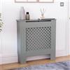Vida Designs Oxford Copertura del radiatore Olive Grey - Piccolo - Motivo incrociato tradizionale per miglior circolazione del calore - H82xW78xD19cm - MDF verniciato per soggiorno e corridoio