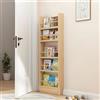 yurstcggh 3/4/5 Livelli Libreria Da Parete Legno, Librerie Salvaspazio, Libreria In Legno Dietro La Porta, Porta Libri Aperto, Per Libri, Con Design Di Antiribaltamento 50×10×145cm