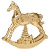 Lamart Noel by Cavallo a Dondolo in Poliresina con LED Decorazione di Natale 18,5cm Oro