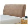 GEBIN Copri Testiera letto Matrimoniale, Copertura per Testiera per Letto, Elastica Vello Protezione Testata Matrimoniale Cover Cuscino Lavabile per Decorazione Camera (Tortora,180-200cm)