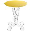 Iplex Design Arabesco Small Comodino/Tavolino in Plexiglass, Giallo