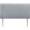 DHOME Testiera Imbottita Liscia in Tessuto Aqualine con Gambe Altezza 70 CM Spessore 4 cm e 8 cm per Parete Acustica Fonoassorbenti Testata Letto Camera (Gris Perla, 160cm, Spessore 8cm)