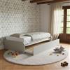 MOBILFINO CAMERETTE Letto 1 Piazza e Mezza con Letto Estraibile - Testate Basse, Ecru Cappuccino