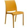 GLOUPIE Sedia Volga In Polipropilene Senape, Impilabile, Dimensioni 54 x 46 x 81 Cm, Peso 3,5 Kg,Per Interno Ed Esterno, Made In Italy, Sedie Impilabili