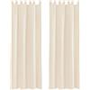 Bestlivings - Tenda opaca con passanti, confezione da 2 pezzi (140x225 cm/Beige), disponibile in molti colori