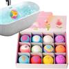 Generic Giocattoli da bagno - 12 palle da bagno, palle da bagno | Giocattoli animali idratanti per la pelle, bagno frizzante con giocattolo interno per la famiglia