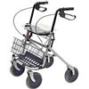 WIMED DEAMBULATORE ROLLATOR PIEGHEVOLE - SEDUTA, CESTINO, VASSOIO - Silver