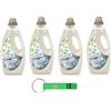Beni Culinari 4 x Alba Ammorbidente,Ammorbidente Iris e Fiori bianchi,33 lavaggi,1850 ml + portachiavi Beni Culinari