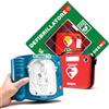 Gisinti Kit Defibrillatore semiautomatico Philips HS1 Con Teca Da interno e pannello in ABS. Defibrillatore Portatile Garanzia 8 ANNI con Teca e Istruzioni manuale Italiano