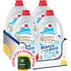 SPESA & RISPARMIO Detersivo igienizzante per bucato bianco puro liquido - 36 lavaggi - 1620 ml kit con Spugna Brandizzata SPESA & RISPARMIO Inclusa - Variazioni 4/8/12 Pezzi (12)