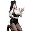 AHOR Vestito femminile della segretaria di gioco di ruolo, seni scoppiati, seducente set di gonna corta