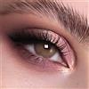 GLAMLENS Lenti a contatto colorate marrone chiaro Limone Brown - mensili - con porta lenti a contatto - marroni naturale in silicone idrogel - 2 pezzi - senza correzione 0.00 diottrie