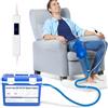HOTHUGZ Macchina per la terapia del freddo, sistema di ghiaccio per il ginocchio, crioterapia postoperatoria, con timer digitale e velocità di flusso regolabile, attrezzatura di ricambio per il