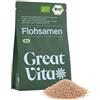 GREAT VITA GreatVita - Semi di psillio biologici, 2 x 1000 g, 99% puro semi di pulci, qualità biologica certificata dall'India, ricchi di fibre e senza glutine, vegani, ideali per una dieta sana