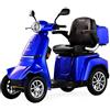 VELECO GRAVIS - Scooter Disabili a 4 ruote - Completamente assemblato e pronto all'uso - Sicuro e stabile - Illuminazione completa a LED - Ampio deposito e portabicchieri(BLAU)