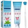 Shurzzesj FreshMintTongue Cleaner Gel con spazzola lingua, raschietto lingua, kit pulisci lingua, set di gel per la pulizia della lingua, gel detergente FreshMintTongue per ridurre il respiro e mantenere la