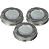vhbw 3x testina di ricambio compatibile con Philips HQ4425, HQ443, HQ444, HQ4440, HQ4441, HQ4445, HQ448, HQ46, HQ460, HQ4601, HQ4607 rasoio elettrico, argento