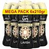 Lenor UNstoppables Perle di profumo per i vestiti, 90 lavaggi (6 x 210 gr), fragranza Lavish