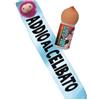 realGOOS Fascia con scritta ADDIO AL CELIBATO e tette in gommapiuma per il futuro sposo alla festa hot di addio al celibato gadget per adulti 18+ e biberon tetta