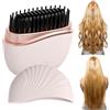 Qooplu Mini Pettine Lisciante Per Capelli Senza Fili, Pettine Per Lisciarsi Portatile, 2000 MAh Pettines Per Acconciatura Ricaricabile, 2 Temperature Riscaldamento Rapido? Guscio Antiscottatura