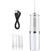FiTspi 220ml Irrigatore Orale Cordless Dental Water Flosser per la Pulizia Denti 3 Modalità di Pressione 4 Jet Tip IPX7 Impermeabile