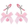 Generico Morsetti regolabili per capezzoli BDSM con campanellini - Pinze in acciaio inox per stimolazione e giochi di coppia, accessori erotici per adulti (Rosa)