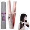 Giurui Mini piastra per capelli senza fili, mini piastra per capelli senza fili, piastra per capelli wireless 2 in 1, mini piastra per capelli portatile, non dannosa per i capelli (nero)