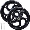 XQJLBZA 2 Pezzi Ruote Sedia a Rotelle, Ricambio 5/6/8 Pollici Ruota Anteriore, Pneumatici Solidi con Cuscinetti 8mm per Sedia a Rotelle Manuale(12cm/5in)
