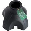 REMEDIA ONE - Puntale per Bastone per Anziani in Gomma Antiscivolo Base 4 Appoggi, Ricambio per Bastone da Passeggio Ø 18 mm, 1 Pezzo - Nero
