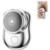 FJZFXKZL Mini rasoio elettrico da uomo, mini rasoio 2026, portatile tascabile, lavabile, elettrico, asciutto e bagnato(Silver)