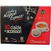 Caffè Napoli Express 150 Cialde Caffè Napoli Express Classico, 150 Cialde con Kit Accessori, Set Completo con Bicchierini, Palettine e Bustine di Zucchero, Tostatura Napoletana