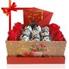 NARAMAKI Baci Perugina Idee Regalo Natale 2024 Cofanetto Rettangolo + 9 Cioccolatini Perugina + 6 Rose in Legno + Biglietto di Auguri(RETTANGOLO MEDIO ROSE)
