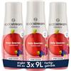 SodaStream Sciroppo 3 bacche rosse senza zucchero, 1 flacone produce 9 litri di bevanda pronta, preparato in pochi secondi e sempre fresco, 3 x 440 ml