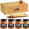 VENEQU BBQ GIFT BOX #3 | Cassetta Gourmet (150gr x 4 RUBs) Made in Italy | 1 x PorkRub, 1 x ChickenRub, 1 x BeefRub e 1 x FishRub