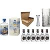 Zeus Party JAPANESE GIN & TONIC Kit Etsu Gin + Yuzu Tonic Water + Bicchiere Tumbler Alto + Jigger Professionale