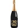 Bottle-Up Bottiglia di Prosecco D.O.C. Extra Dry 0.75 lt., per idea regalo di compleanno 70 anni per lui e per lei, tanti auguri con etichetta in oro (Oro, 70)