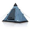 your GEAR yourGEAR Tent Lido 290 - tenda tepee da 3 persone pavimento cucito zanzariera spazio per la testa impermeabile 5000 mm grigio blu