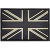LA PATCHERIA Patch Bandiera UK 7.5x5cm - Patch 100% Gomma con Velcro® originale Velcro® Brand Hook Cucito sul Retro - 3D alta definizione - per Decorare Giacche, Zaini, Uniformi