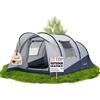 Skandika Tenda a tunnel Isken 3 Protect, tenda da campeggio per 3 persone, finestra con zanzariera, fondo cucito, impermeabile, colonna d'acqua 3000 mm, con canopy, tenda per campeggio, festival