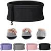 Yagerod Multifunctional Knit Breathable Concealed Waist Bag, Large Capacity Adjustable Running Belt (Large,Black)