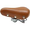 TentHome Sella di Velo ultra confortevole per uomo e donna retrò, sella in velluto Comfort con ammortizzazione, sella per bicicletta a molle vintage marrone