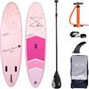 MOAI 10'6 WS SUP Gonfiabile | Tavola Gonfiabile da Stand Up Paddle | Fusion Tecnologia | Tutti Gli Accessori | 10'6, 32, 6 | (Rosa, Bianca)