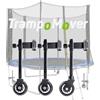 TrampoMover Ruote per Il Trasporto di trampolini, Set di Trasporto a 4 Ruote con Ruote con Cuscinetti a Sfera, Ruote girevoli a 360° e Ruote fisse, Adatto a trampolini da 305 a 460 cm