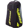Babolat Pure Aero RH x12 Borsa da Tennis (Grigio Metallico/Nero/Giallo Fluo)