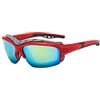 Hearda Occhiali da Ciclismo Polarizzati, Occhiali da Sole Sportivi Antivento e Antiappannamento per Sport Uomo Donna Guida Pesca Golf Baseball Corsa Bici (Rosso-Oro,Taglia Unica)