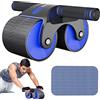 mumisuto Ruota Addominali Rotella, Rullo Workout, Ruota Addominale a Rimbalzo Automatico, con Tappetino per Ginocchio, Ab Roller Wheel Per Allenamento Di Forza Fitness Per Casa Attrezzi Palestra (Blu)