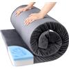 BALAPET Materasso da campeggio in memory foam, per dormire all'aperto, 182,9 x 61 cm, porabile, spessore 7,6 cm, arrotolabile, per campeggio, campeggio, campeggio, campeggio, viaggi, camion, letto e