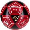 MIKASA Pallone da calcio FT5 Goal Master, nero/rosso, misura 5