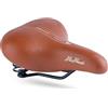 Via Veneto Bazam - NUOVO DESIGN Sella Bici Vintage con Molle Volare XL Ergofit by Bassano Selle, Made in Italy, Comodo e Ergonomico Sellino Retrò per Biciclette, Adulto Unisex, Colore Pelle Marrone